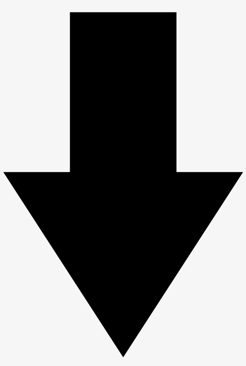 Thick Arrow Pointing Down - U Turn Sign, transparent png #508377