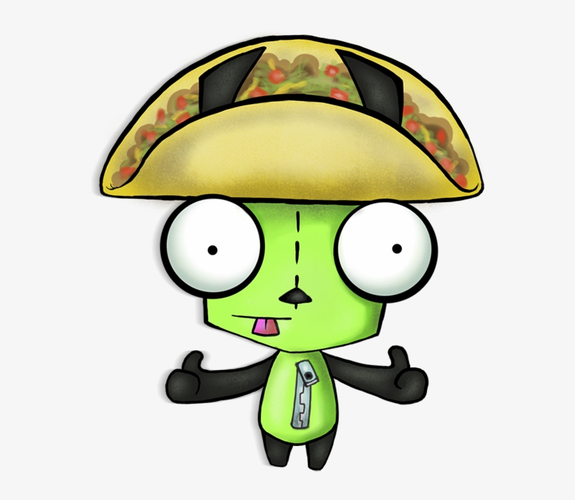 Who's Got Two Thumbs And Loves Tacos By Gorilla-ink - Taco Gir Invader Zim, transparent png #508521