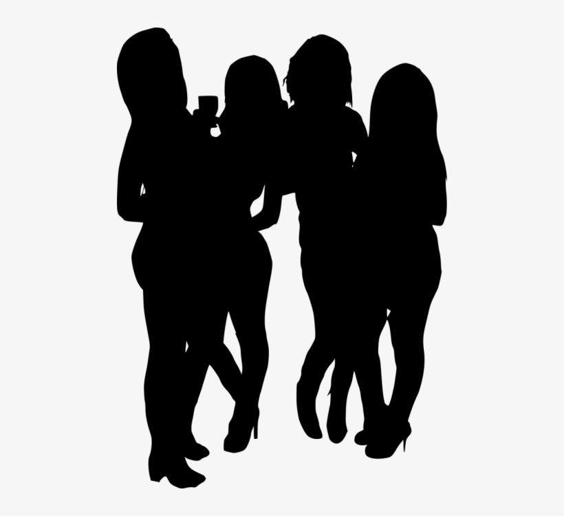 Free Png Girl Group Hoto Posing Silhouette Png Images - Group Of Friends Silhouette Transparent Background, transparent png #508565