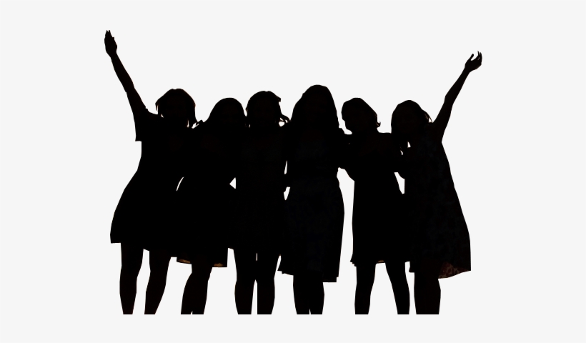 Clip Art Library Library Ladies Group Clipart - Group Of Women Silhouette, transparent png #508591