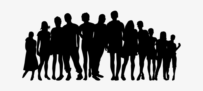 Group-silhouette - Big Family Silhouette Png, transparent png #508610