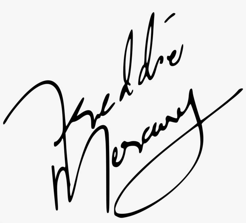Freddie Mercury Signature, transparent png #508636