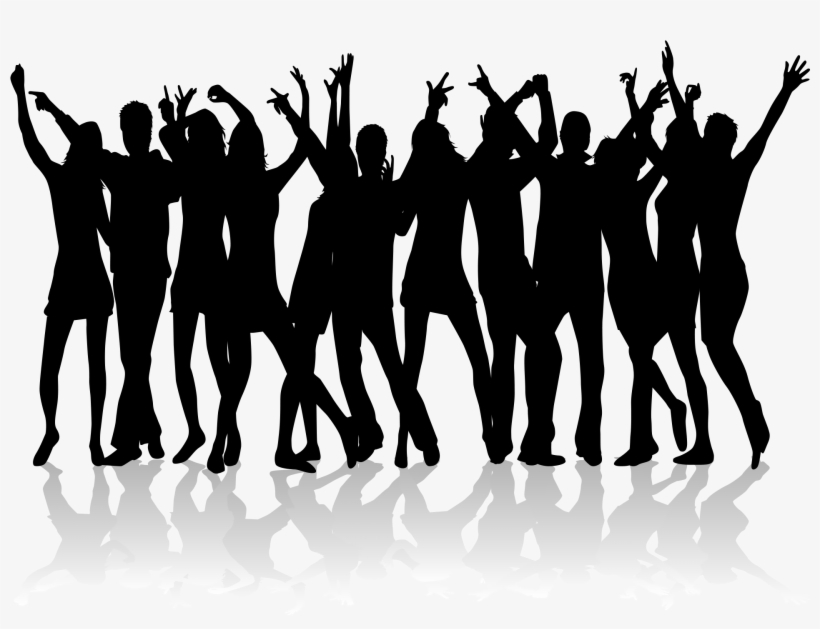Group Dancing Silhouette Png Jpg Transparent Library - Dance People Vector, transparent png #508762