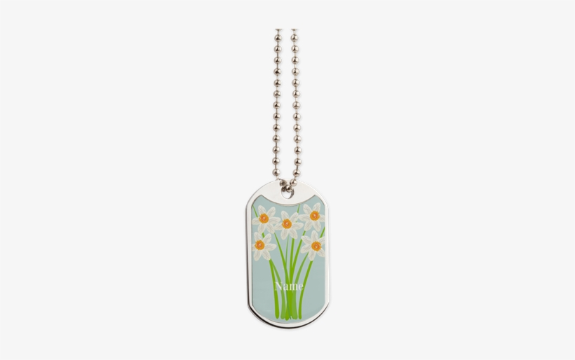 Custom Daffodils Garden Gardener Florist Dog Tag - Locket, transparent png #509158