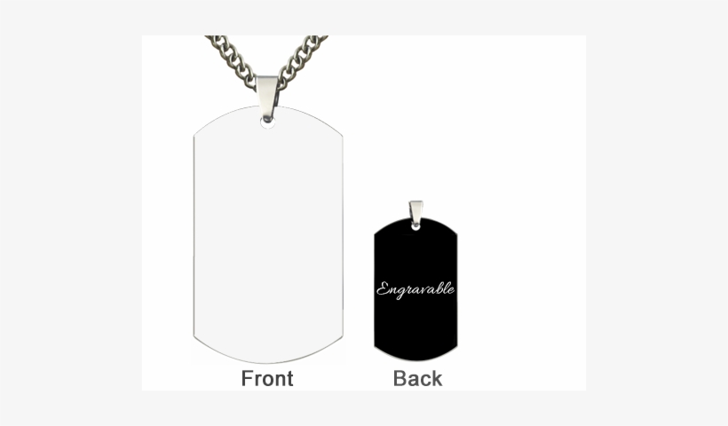 Photo-engraved Black Titanium Steel Dog Tag Necklace, transparent png #509380