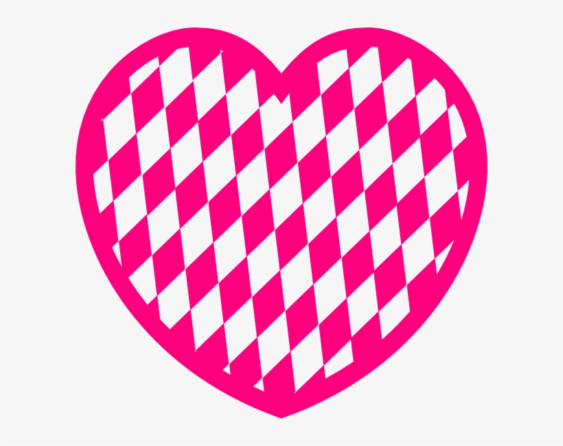 How To Set Use Pink Heart With Diamond Pattern Clipart, transparent png #509449