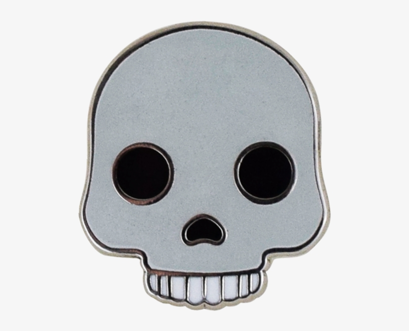 Skull Emoji Pin - Emoji, transparent png #509450