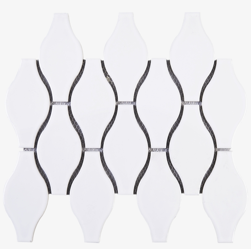 Oversize Diamond Pattern White Ceramic Mesh Mounted, transparent png #509451
