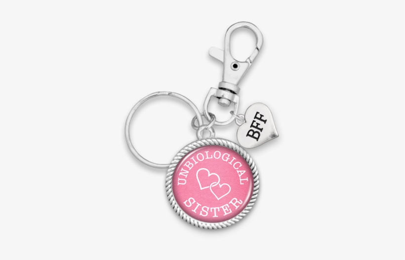 Unbiological Sister Bff Charm Key Chain - Watercolor Elephants Charm Key Chain Apparel, transparent png #509565