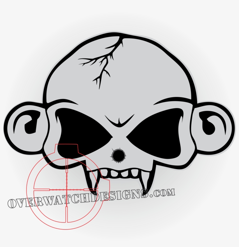 Skull Clipart Monkey - Portable Network Graphics, transparent png #509823