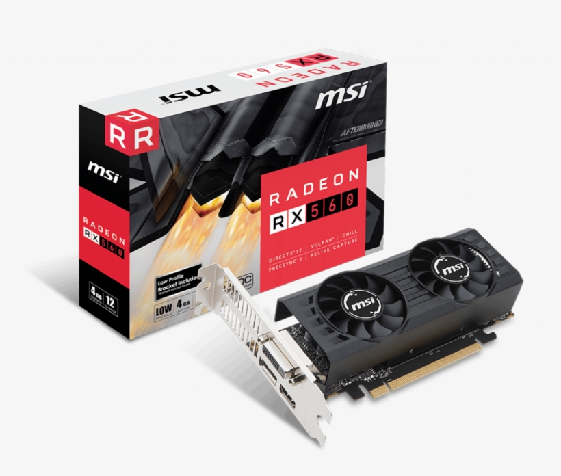 Radeon Rx 560 4gt Lp Oc - Rx 560 Low Profile, transparent png #5000816