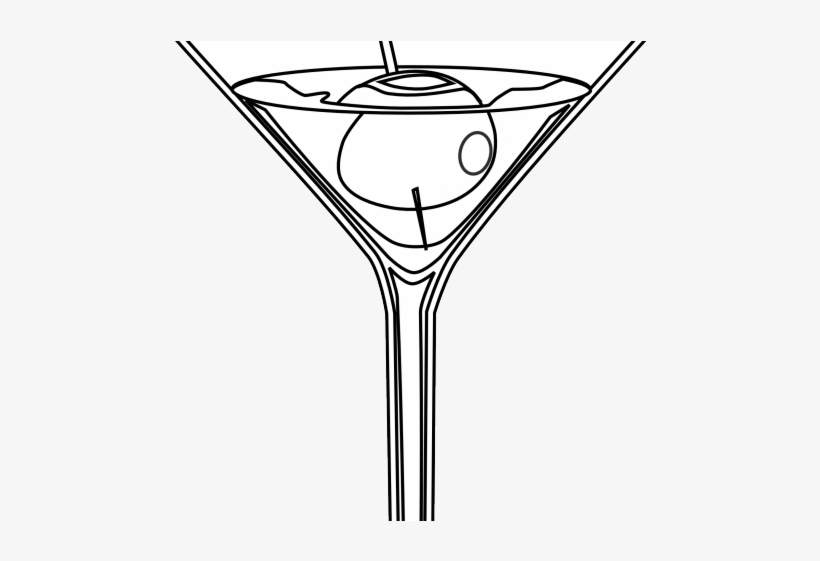 Martini Clipart Toast - Martini Glass Drawing Png, transparent png #5000861