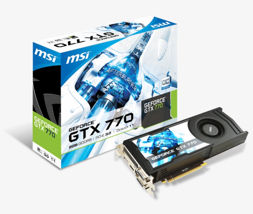 Pci Express Solution Graphics Card N770-2gd5/oc - Msi Nvidia Geforce Gtx 770 Gaming 2gb, transparent png #5001090