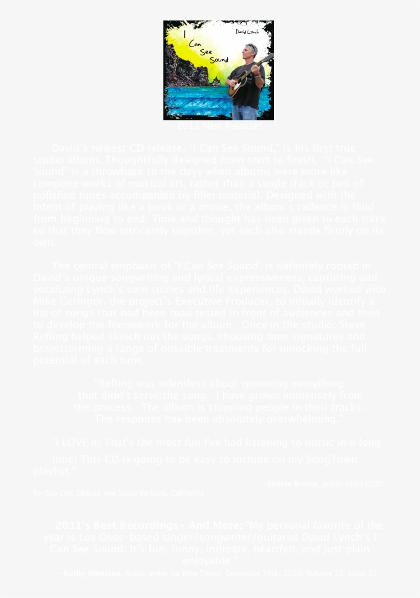 David Lynch: I Can See Sound Cd, transparent png #5001480