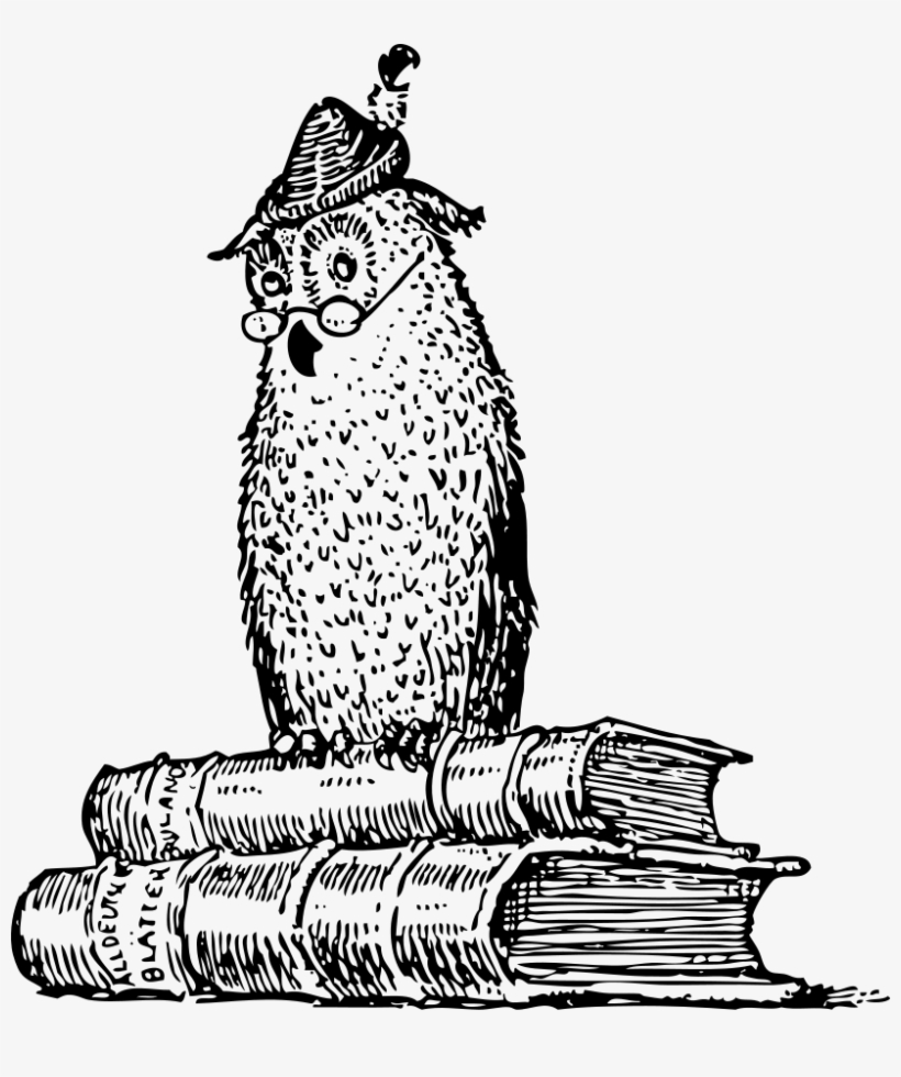 Owl On Books Png, transparent png #5001483