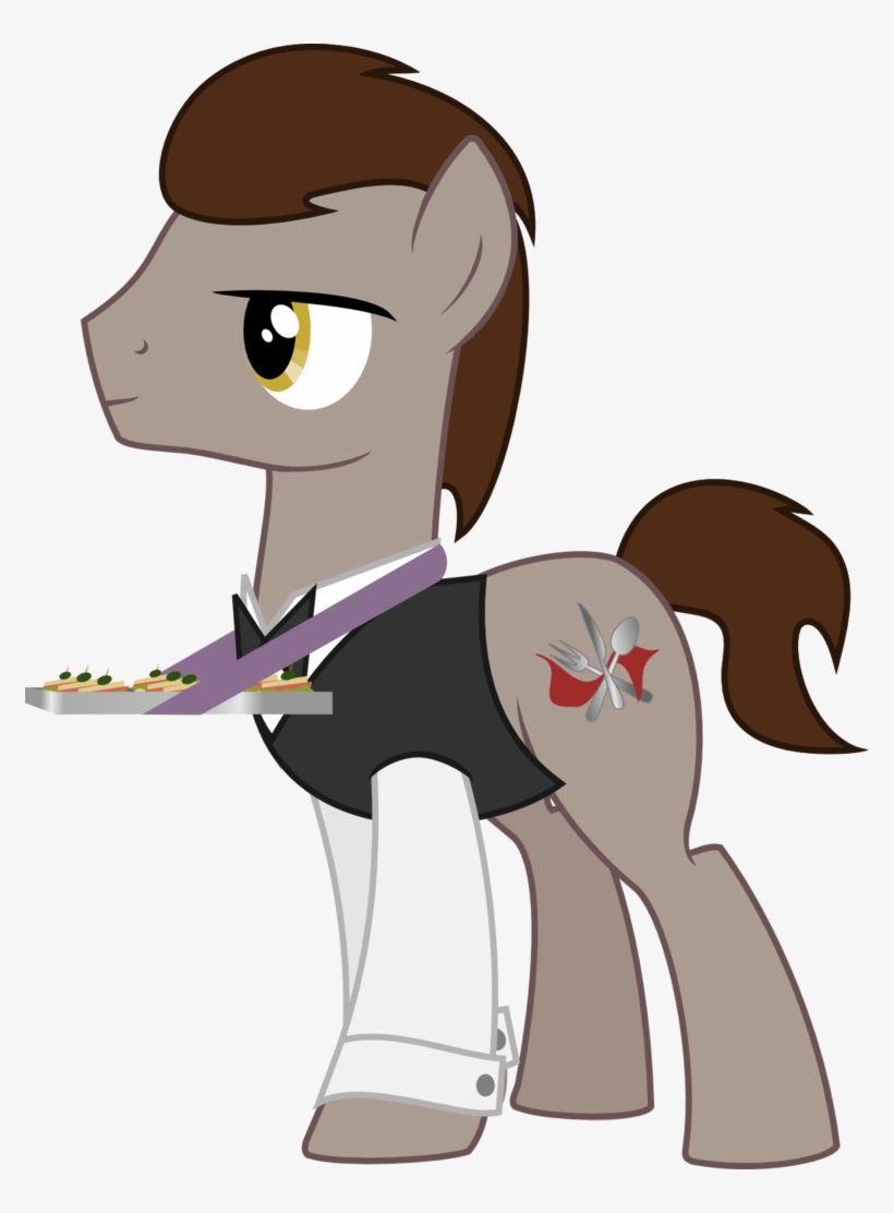 Silver Shine Oc Pony By Nstone On - Mlp Waiter Cutie Mark, transparent png #5002927