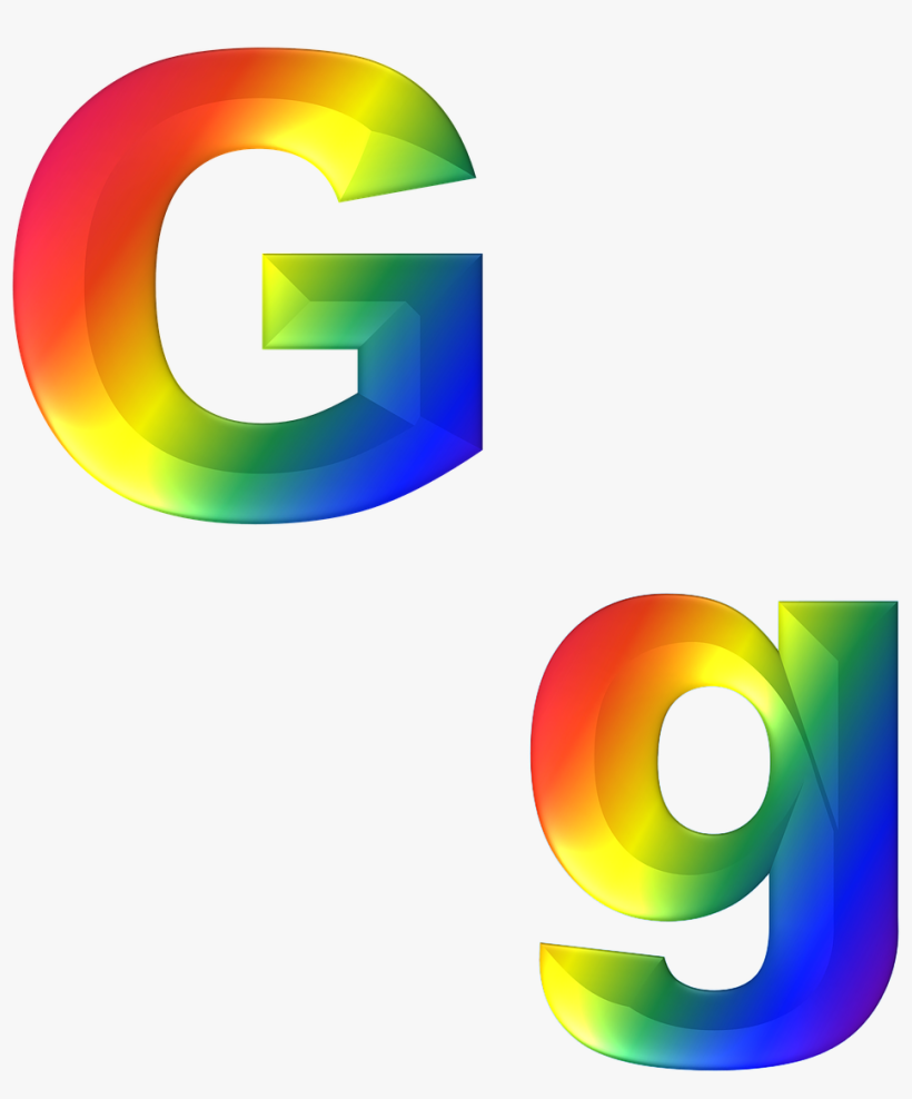 Letter, G, 3d, Abc, Alphabet, Rainbow, Gradient, Bright - 3d Letters I Alphabet Png, transparent png #5003932