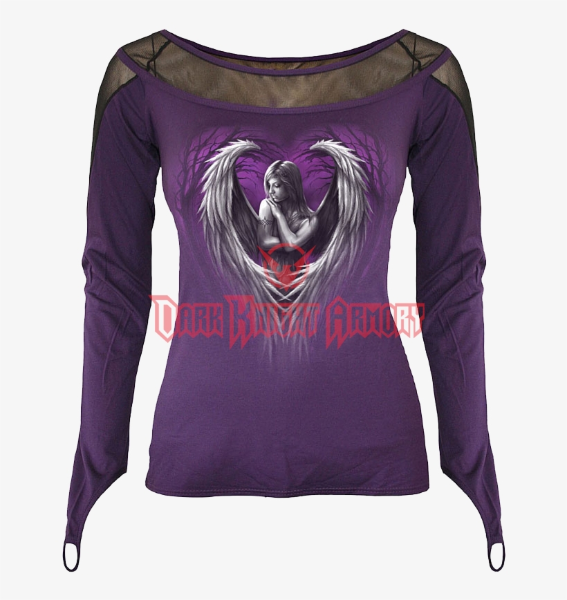 Angel Heart Fine Mesh Womens Shirt - Tee Shirt Manches Longues Femm, transparent png #5004394