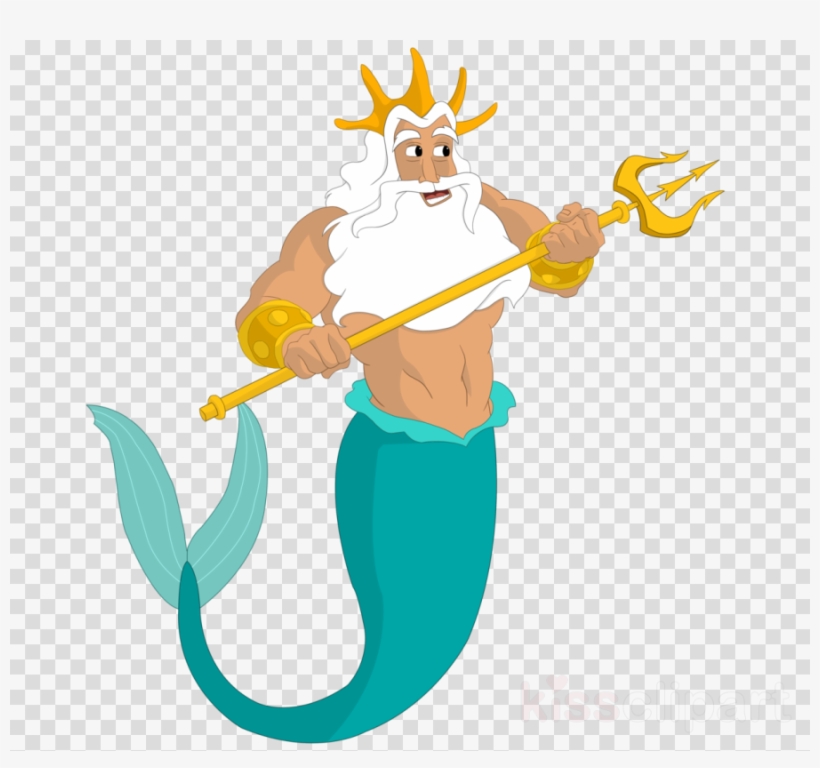 King Triton Little Mermaid Png, transparent png #5005137