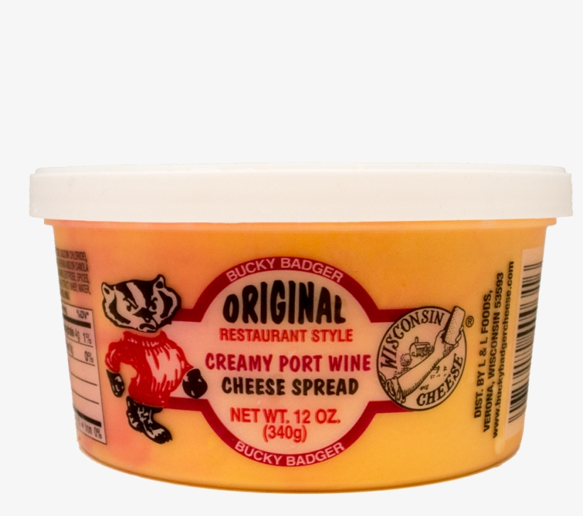 Bucky Badger Port Wine Restaurant Style Cheese Spread - Badger Horseradish Cheese Dip, transparent png #5005885