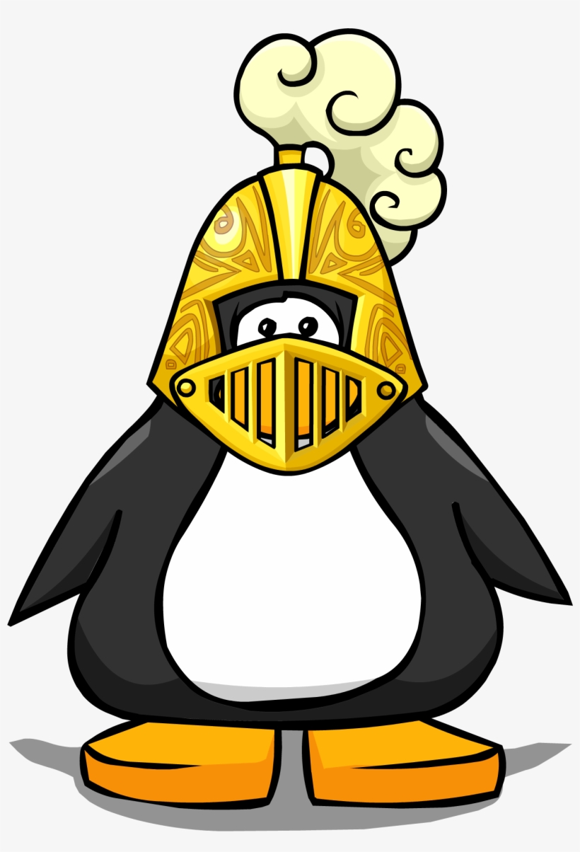 Golden Knight's Helmet Pc - Penguin With A Horn, transparent png #5006085