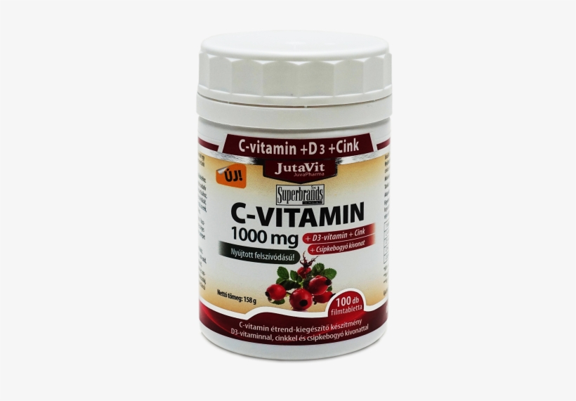Jutavit C-vitamin 1000 Mg Csipkebogyó D3 Cink Retard - 1000mg Jutavit C, transparent png #5006493