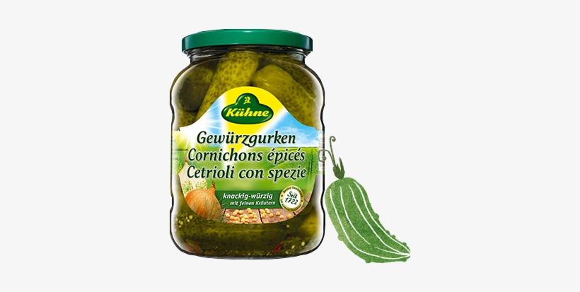 Pickled Gherkins - Kuhne Barrel Pickles Png Transparent, transparent png #5008365