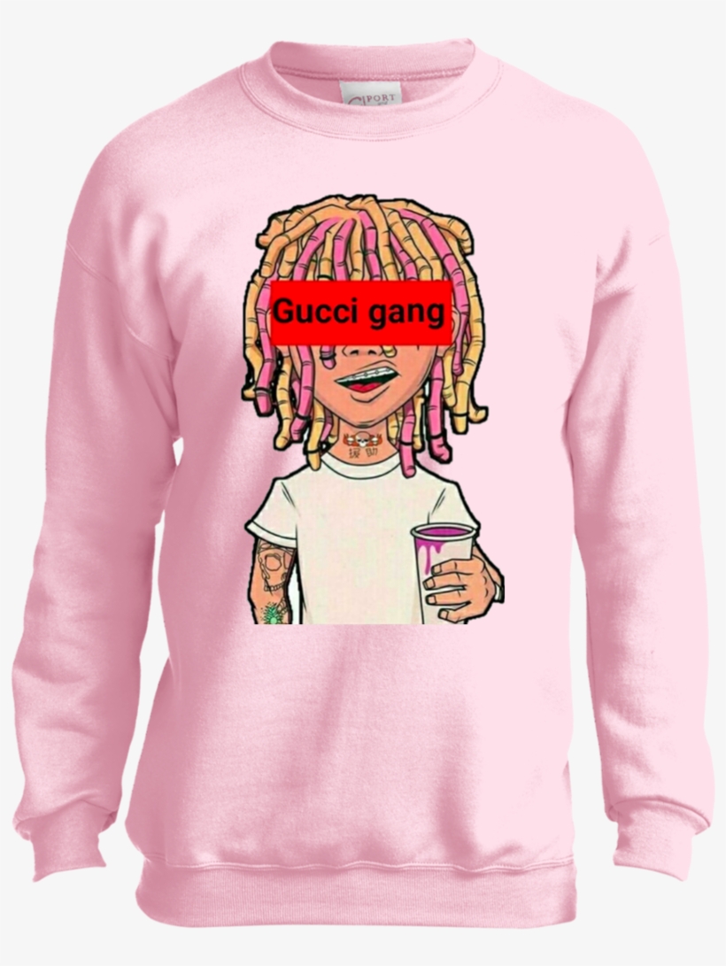 Lil Pump Gucci Gang Youth Sweatshirt Sweatshirts - Lil Pump Tshirt Brand New Sizes Availabl, transparent png #5009591