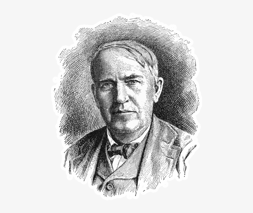Thomas Edison Biography Life Children Story School - Thomas Alva Edison Sketch, transparent png #5009858