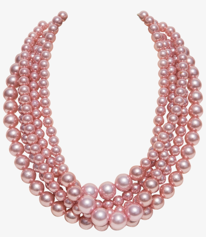 Pink Pearl Necklace Png Freeuse - Pink Pearl Necklace Online India, transparent png #5010960