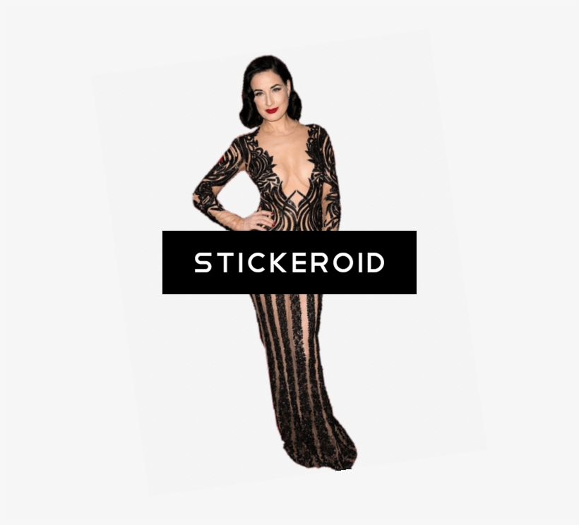 Dita Von Teese Zebra Dress - Photo Shoot, transparent png #5011398