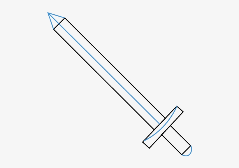How To Draw Sword - Drawing, transparent png #5011484