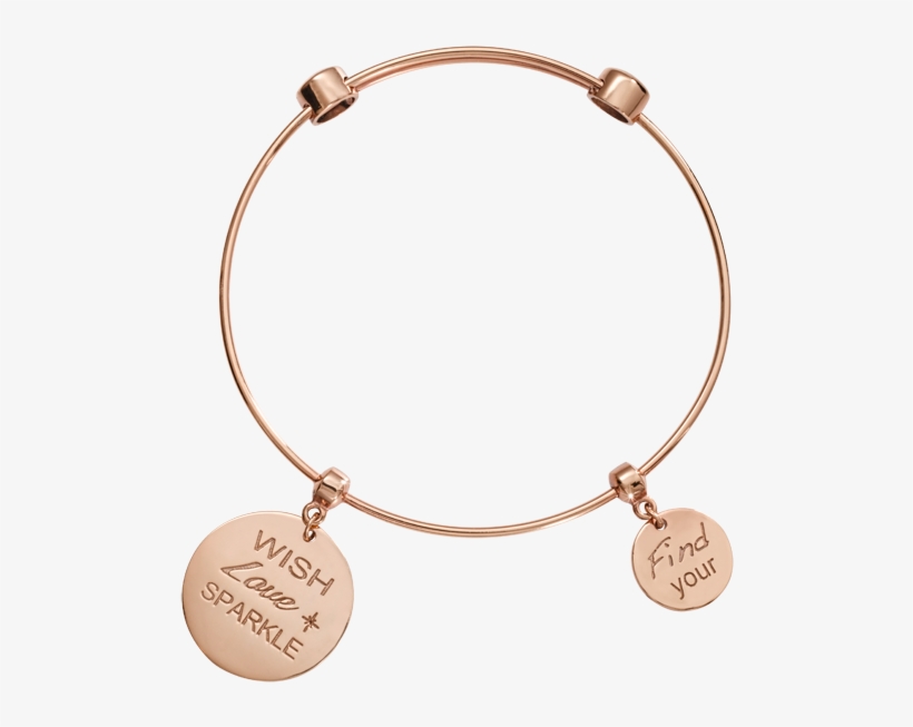 B1043rg17 - Nikki Lissoni Charm Bangle Rose Gold-plated Your Inner, transparent png #5012574