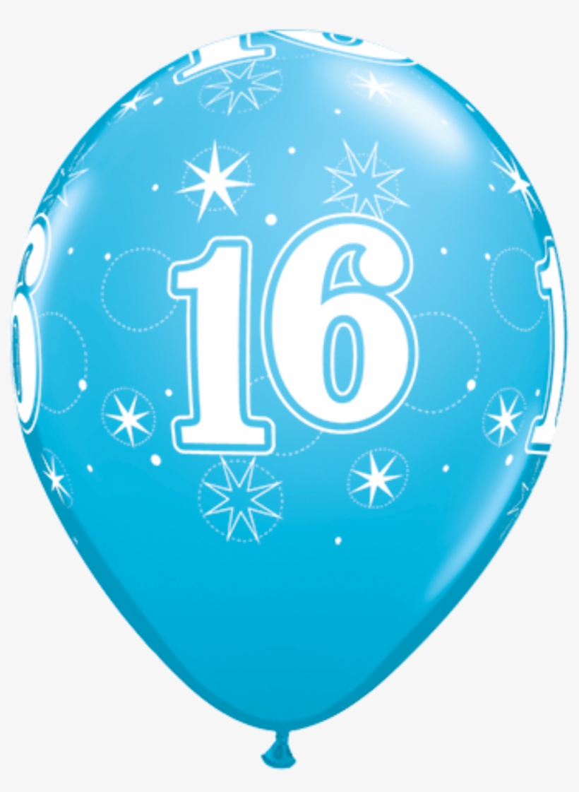16 Around Robins Egg Latex Balloons - 50th Birthday Balloon Transparent, transparent png #5012907