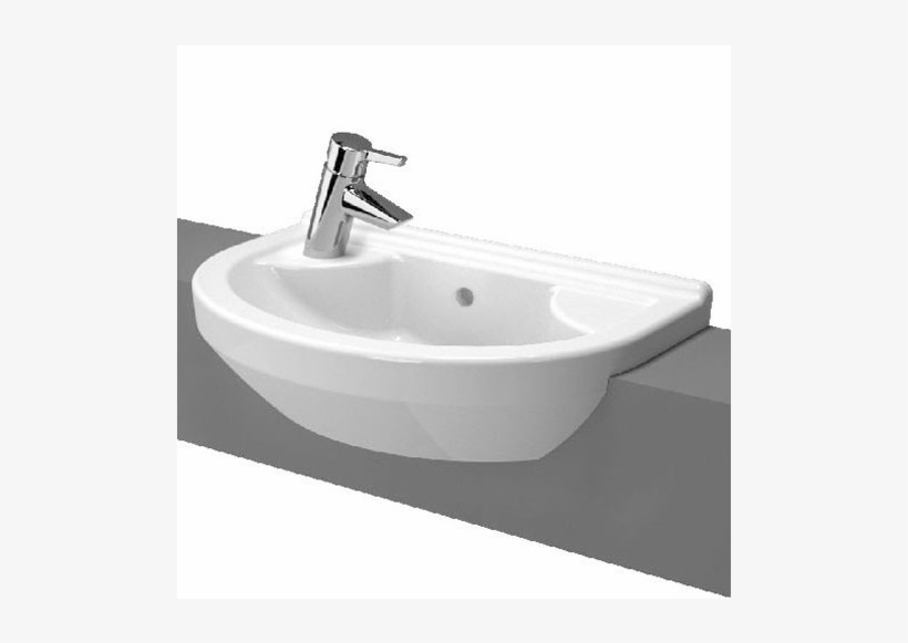 Vitra S50 Round Compact Semi Recess Basin - Vitra S50 Round Compact Semi-recessed Basin 55cm, transparent png #5013153