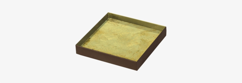 Tgn 020386 Gold Leaf Mini Glass Tray Metal Rim Re S - Wood, transparent png #5014529