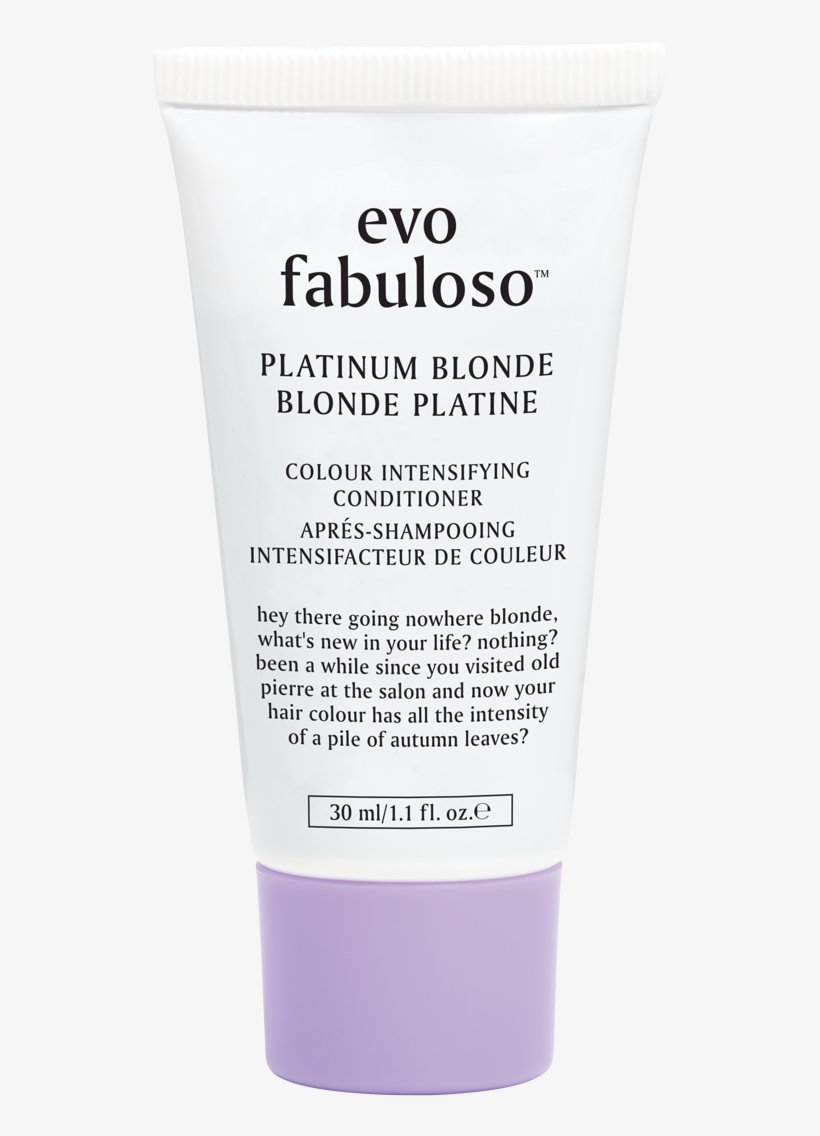 Fabuloso Platinum Colour Intensifying Conditioner - Evo Fabuloso Platinum Blonde Colour Intensifying Conditioner, transparent png #5015242