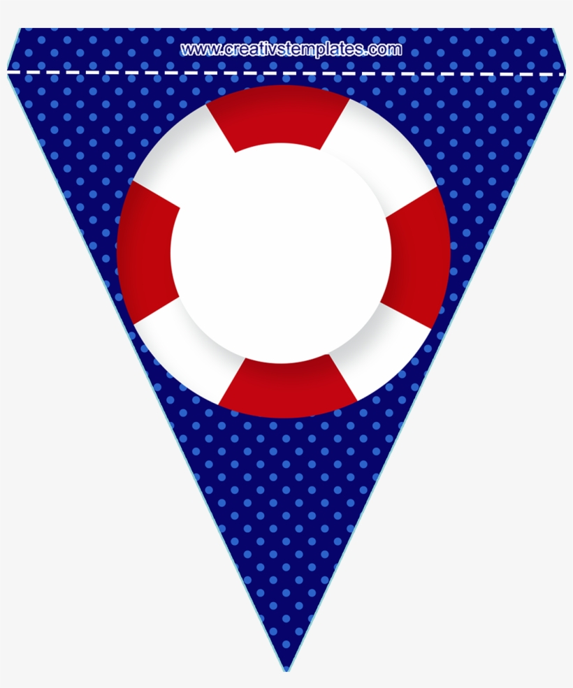 Bandera Oso Marinero Nautical Banner, Nautical Clipart, - Banderines Para Imprimir Marinero, transparent png #5017408