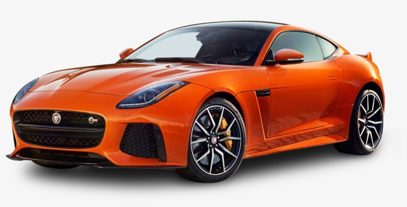 Orange Jaguar F Type Svr Coupe Car Png Image - Jaguar F Type Svr, transparent png #5018230
