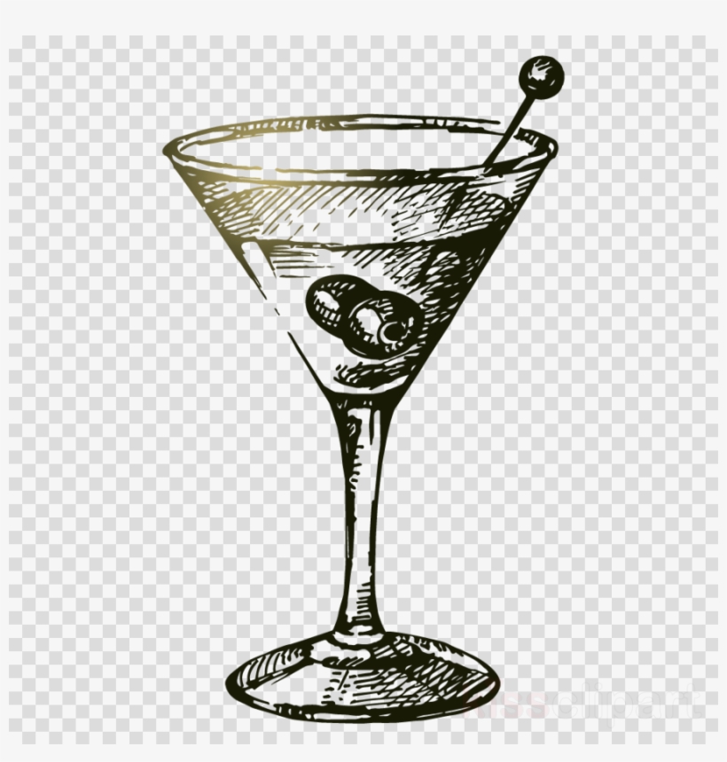 Cocktail Glass Vector Vintage Clipart Martini Cocktail - Cocktail Glass Vector Vintage, transparent png #5019887