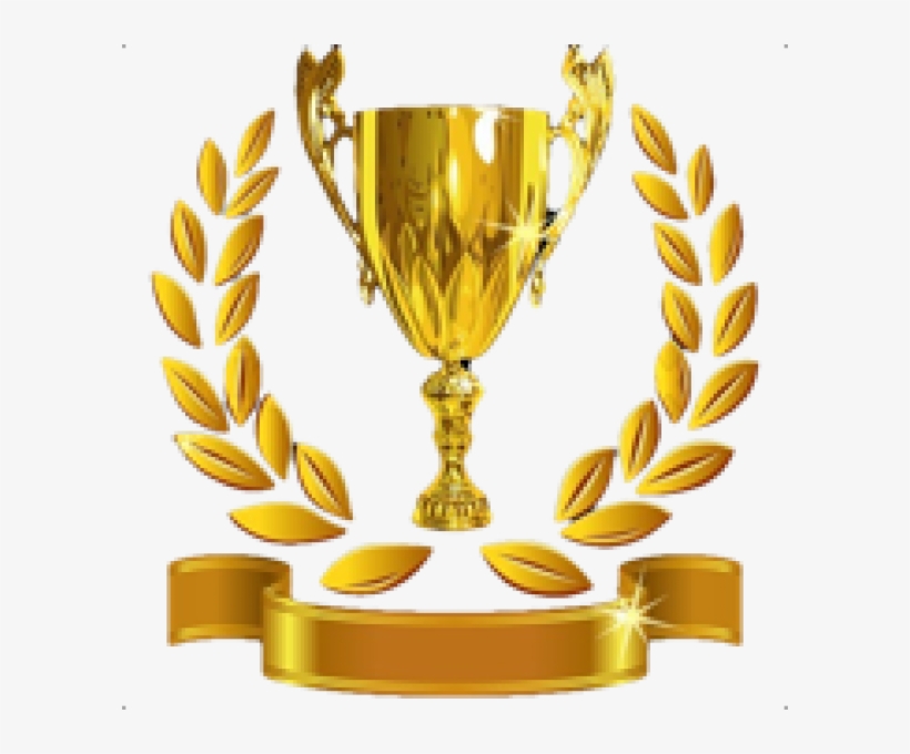 Golden Cup Png Trophy With Golden Leaves Icon - Gold Cup Png, transparent png #5020277