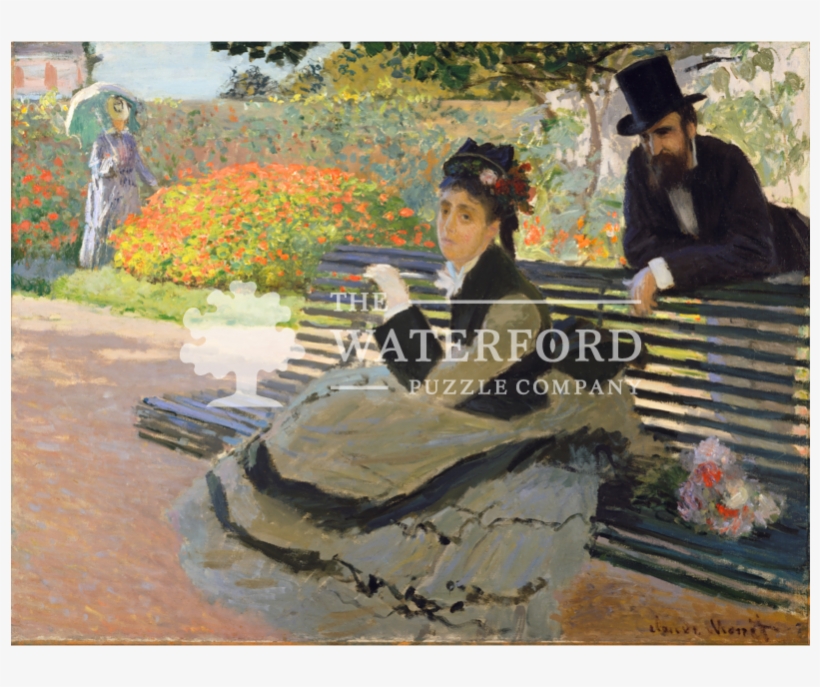 Camille Monet On A Garden Bench, transparent png #5020280