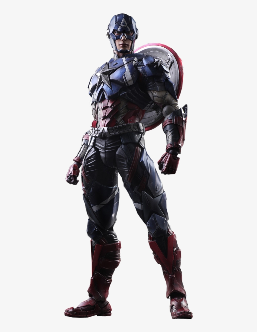 Captain America Variant Collectible Figure - Captain America - Variant Play Arts Figure, transparent png #5020839