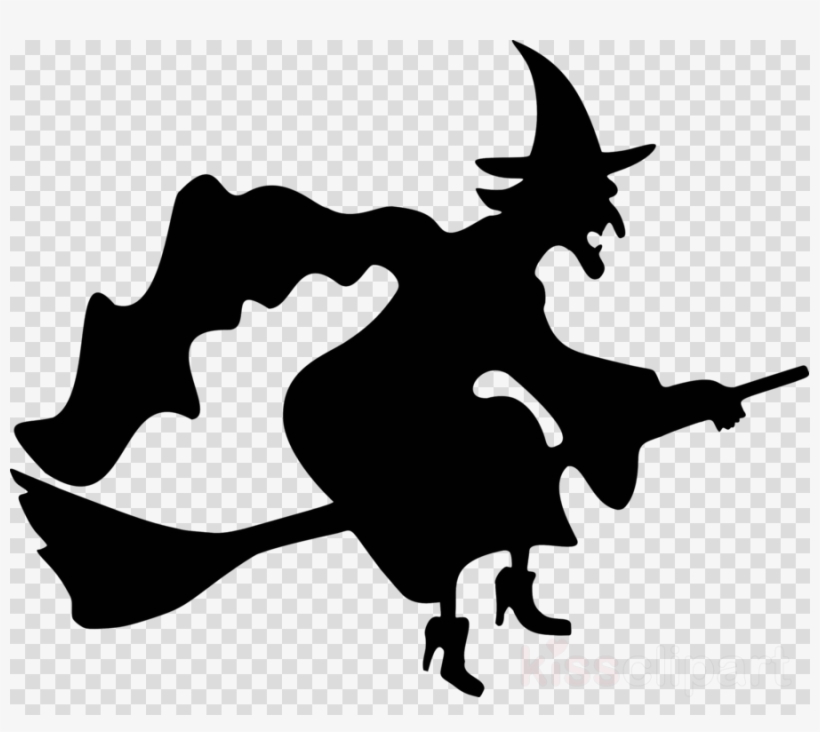 Halloween Png Clipart Halloween Clip Art - Witch On A Broom, transparent png #5021954