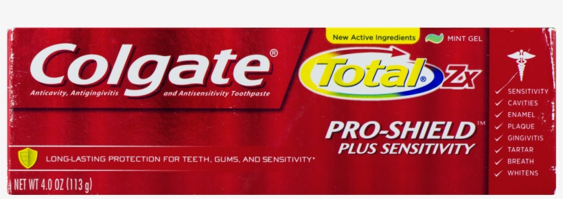 Colgate Total Zx Pro-shield Plus Sensitivity Mint Gel - Colgate Junior Bubble Fruit Toothpaste, transparent png #5022142