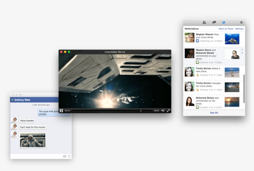 Current App Puts Facebook In Your Mac's Menu Bar - Macos, transparent png #5024364