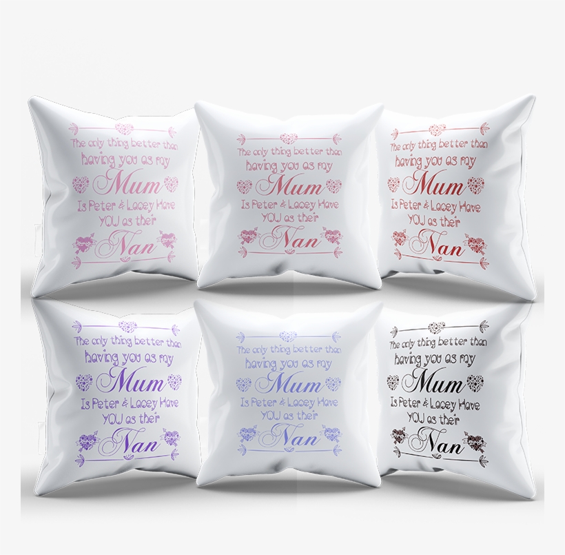 Personalised White Silk Cushion Covers - Cushion, transparent png #5024732