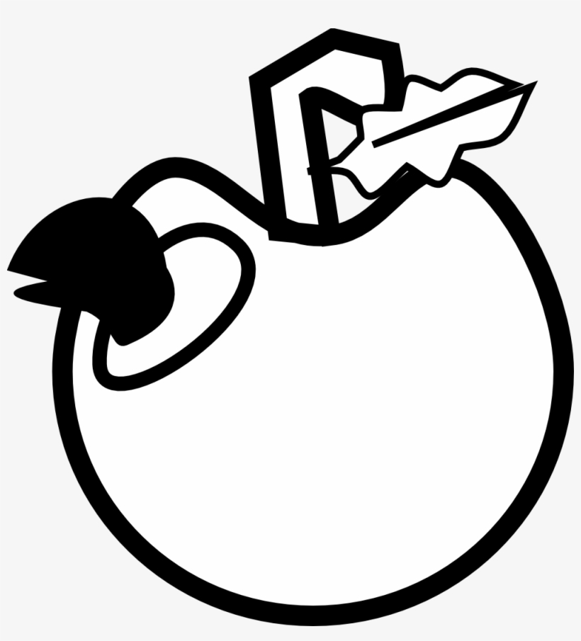 Milker Warm And Black Apple Black White Line Art 999px - White, transparent png #5025013