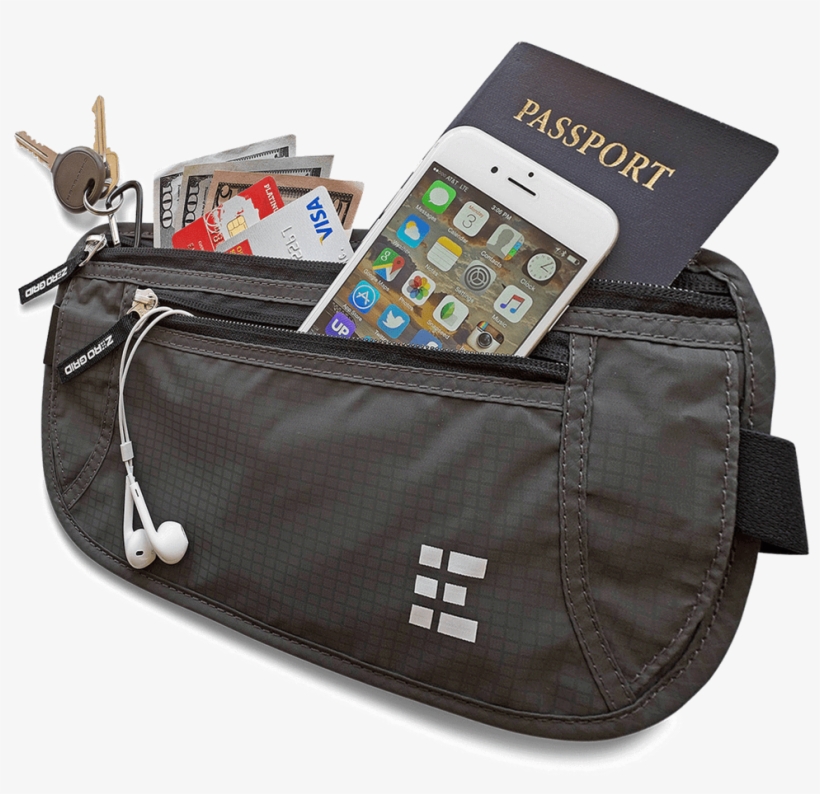 Rfid Blocking Travel Money Belt - Keep Your Cash Safe When Travelling, transparent png #5025636