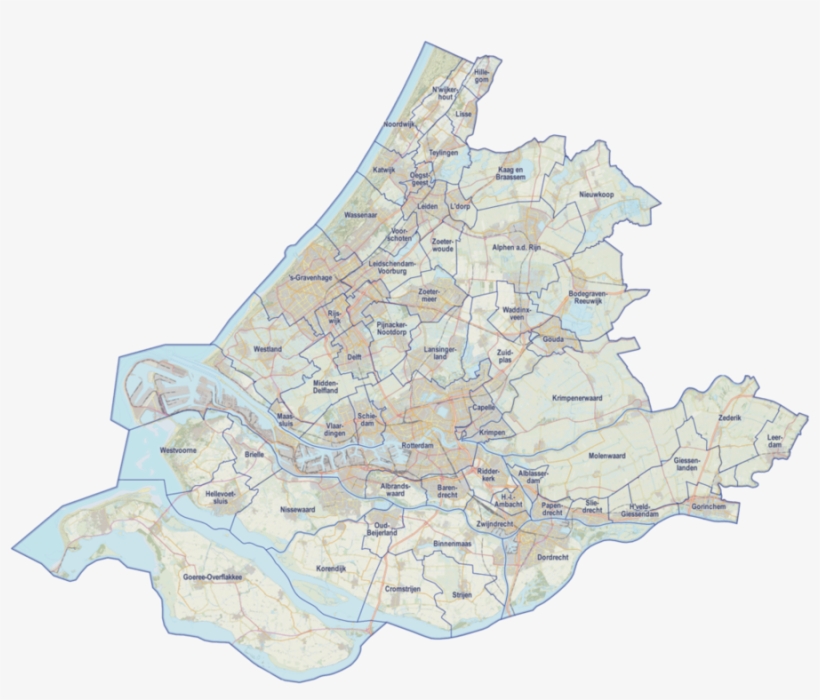 2016 P08 Zu - Map Of South Holland, transparent png #5029094